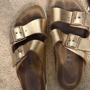 Birkenstock Metallic Gold Sandals
